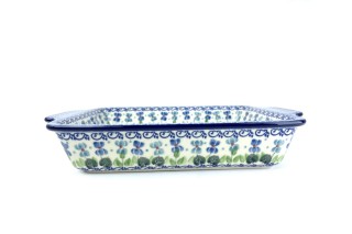 A39 Bunzlau rechte ovenschaal met handvaten 2668X Rechthoekige schalen met oor